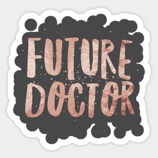 Future Doctor Print Dark Pink Girls Womens Sticker